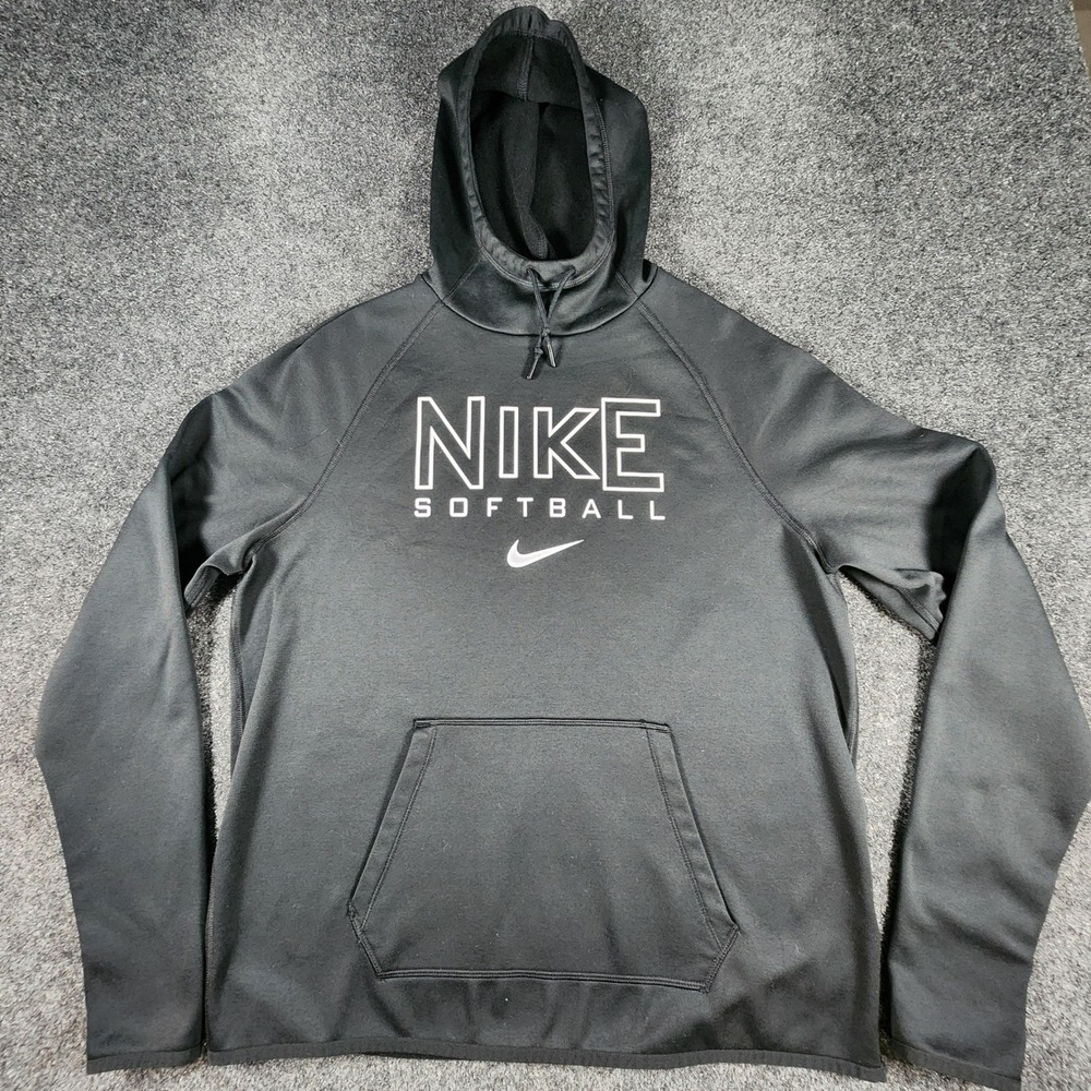 Nike Therma-FIT Softball‎ Hoodie Women's Large Black Pullover DC7225-010